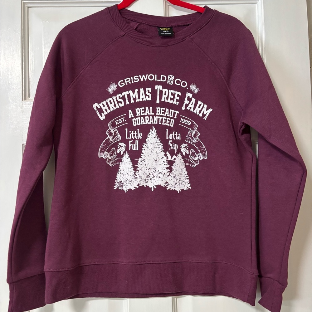 Griswold & Co. Purple Christmas Tree Farm Sweatshirt